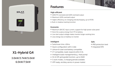 SolaX X1 G4 Hybrid 3.7D